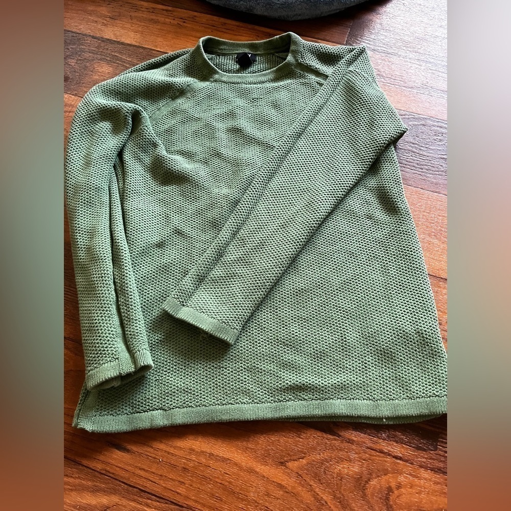 OLIVE green 100% cotton knit H&M sweater size small